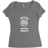 pluto Never Forget Women's Triblend Scoop T-shirt