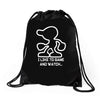 game and watch parody video game Drawstring Bags