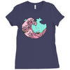 japanese pastel kawaii anime meme surf beach wave Ladies Fitted T-Shirt