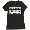 my biceps funny printed Ladies Fitted T-Shirt