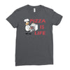 pizza is love pizza is life Ladies Fitted T-Shirt