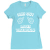 this guy loves wisconsin Ladies Fitted T-Shirt