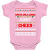 santa only comes once a year aunt is always here to cheer Baby Onesie