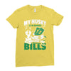my husky is in charge! Ladies Fitted T-Shirt