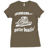 motorboatin pontoon Ladies Fitted T-Shirt