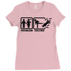 problem solved Ladies Fitted T-Shirt