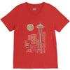 seattle skyline V-Neck Tee