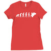 evolution of motorbike Ladies Fitted T-Shirt