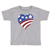 disstressed america flag heart Toddler T-shirt