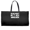 childrens ask me about my t rex flip Weekender Totes