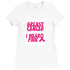 I Wear Pink For My Wife Ladies Fitted T-Shirt