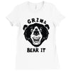 grin and bear it Ladies Fitted T-Shirt