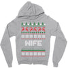 ugly christmas wife Zipper Hoodie