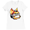 halftone fox (regular) Ladies Fitted T-Shirt