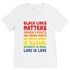 black lives matters, women's rights are human rights V-Neck Tee