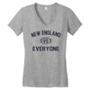 NEW ENGLAND VS EVERYBODY Women's V-Neck T-Shirt
