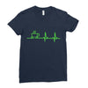 morning coffee heatbeat ekg Ladies Fitted T-Shirt