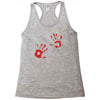 bloody hand print funny zombie kill undead blood horror killer Racerback Tank