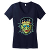 vintage frankenstein mask Women's V-Neck T-Shirt
