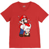 mario licking toad V-Neck Tee