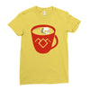 black coffee Ladies Fitted T-Shirt