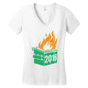 2016 dumpster fire Women's V-Neck T-Shirt
