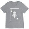 disc golf ace card target chains frisbee basket V-Neck Tee