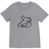 mickey pistol hands gun hip hop mens r&amp;b gangsta banksy grey t shirt s V-Neck Tee