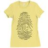 darwin's fingerprint Ladies Fitted T-Shirt
