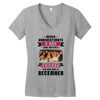 Never Underestimate A Man Who Watches Friends And Was Born in December Women's V-Neck T-Shirt