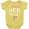 i stole her heart couple Baby Bodysuit
