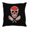 skull meat Throw Pillow