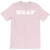 woof paw prints sticker vinyl T-Shirt