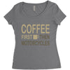 coffee then motorcycles Women's Triblend Scoop T-shirt