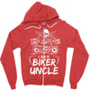 You Cant Scare Me I am Biker Uncle Zipper Hoodie