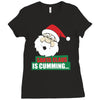 santas cumming Ladies Fitted T-Shirt