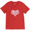 Jet'aime Flower Heart V-Neck Tee