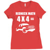 redneck math 4x4 truck Ladies Fitted T-Shirt