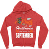 Halloween Kings Are Born In September Zipper Hoodie