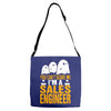 cant scare me im sales engineer halloween Adjustable Strap Totes