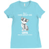 all i care about are cats and like 3 people Ladies Fitted T-Shirt