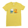 finn the cat &amp; jake the cat Ladies Fitted T-Shirt