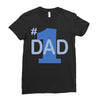 1 dad (2) Ladies Fitted T-Shirt