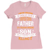Super Cool Father Of A Freaking Awesome Son Ladies Fitted T-Shirt