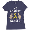 Me Against Cancer Ladies Fitted T-Shirt