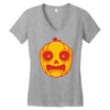 frightened jack o lantern Women's V-Neck T-Shirt