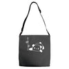 panda flat out with bamboo Adjustable Strap Totes