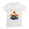 Ceremony of Love with Rainbow Colors Ladies Fitted T-Shirt