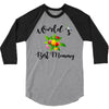 world's best mommy with flowers 3/4 Sleeve Shirt