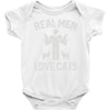 real men love cats (2) Baby Onesie